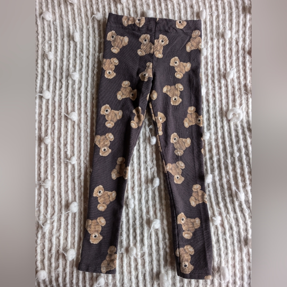 H&M Kids Brown Teddy Leggings-girls size 6